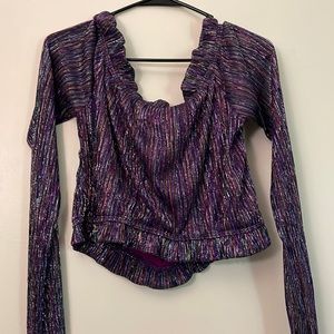 Shimmer purple crop top